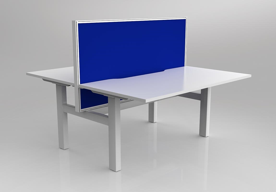 Agile Fixed Height Desk Double Side with Studio 50 Screen